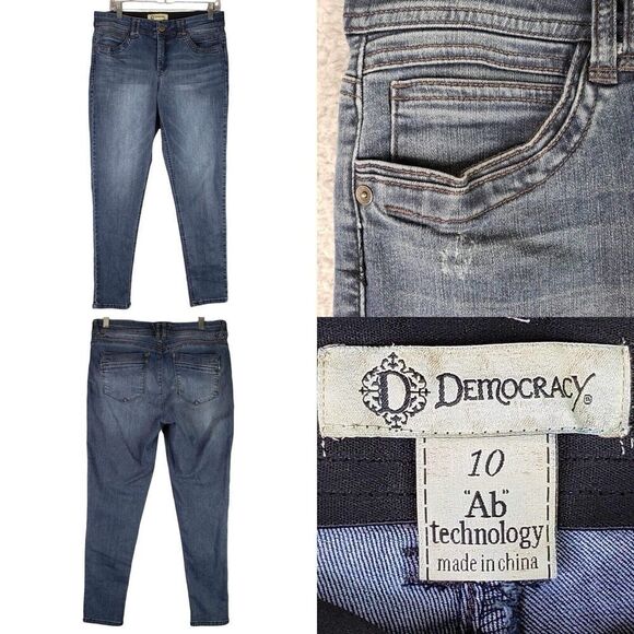 Democracy Jeans Ab Technology Women’s Skinny Size 10 Stretch High Rise - Picture 1 of 10